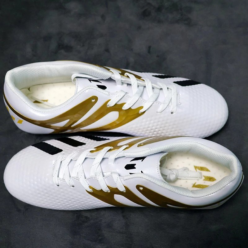FG High Quality Mens Soccer Shoes Non-Slip Turf Soccer Cleats for Kids TF/FG Training Football Boots Chuteira Campo 35-45