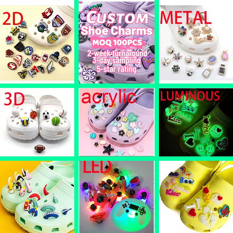 HYB funny Diy Popular New Designer 3d&4d custom basketball soccer baseball animal shoe charm for clog Wholesale Bulk Charms