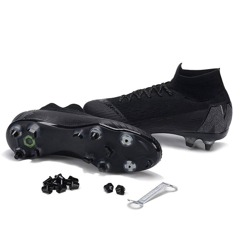 Wholesale Professional Spikes Training Athletic soccer cleats soft ground Superfly High Ankle Outdoor Training SG Football Boots