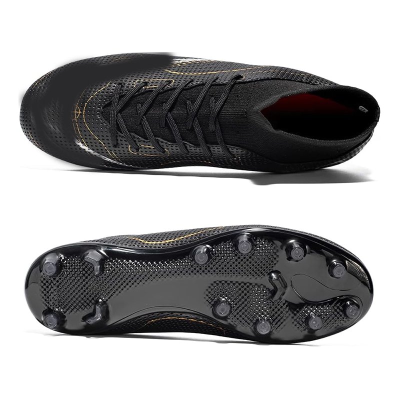 Professional Football Training Sneakers High-Top Spikes Boots Outdoor Indoor Boys Girls Men's Athletic Soccer Shoes