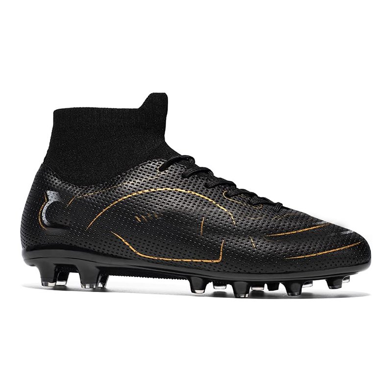 Professional Football Training Sneakers High-Top Spikes Boots Outdoor Indoor Boys Girls Men's Athletic Soccer Shoes