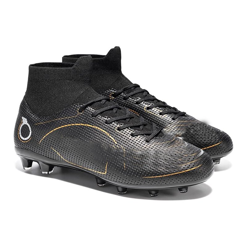 Professional Football Training Sneakers High-Top Spikes Boots Outdoor Indoor Boys Girls Men's Athletic Soccer Shoes
