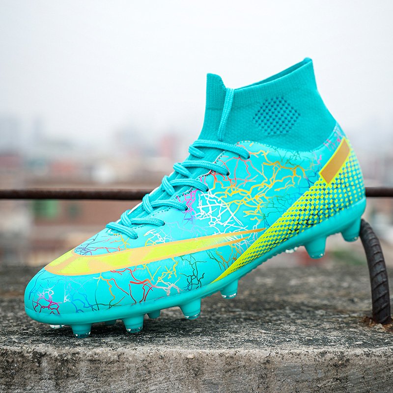 High ankle outdoor training durable Non-slip soccer shoes for sport professional spikes football boots