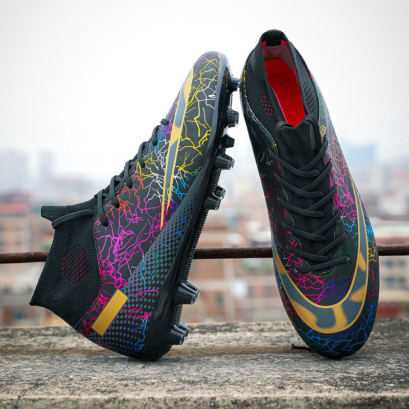 High ankle outdoor training durable Non-slip soccer shoes for sport professional spikes football boots