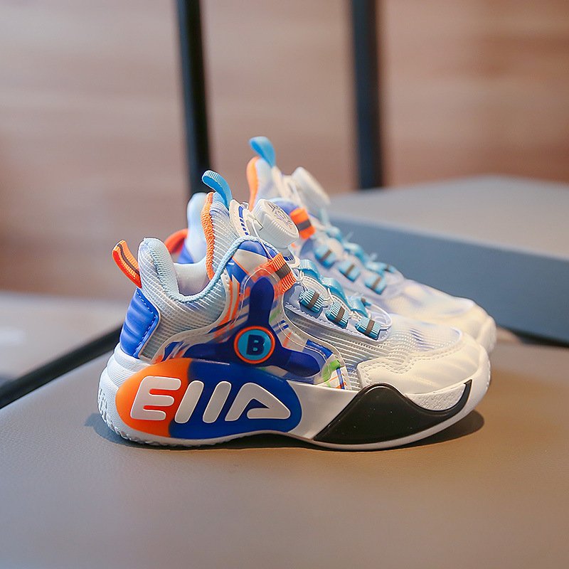 Children's spring and autumn fashion brand basketball shoes boy and girl breathable wear comfortable sports shoes running shoes