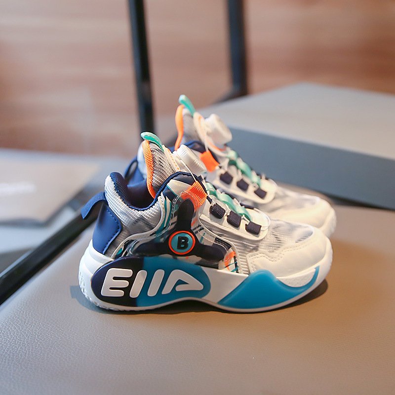Children's spring and autumn fashion brand basketball shoes boy and girl breathable wear comfortable sports shoes running shoes