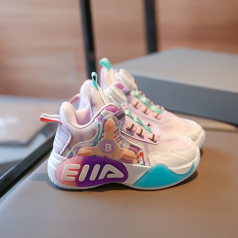 Children's spring and autumn fashion brand basketball shoes boy and girl breathable wear comfortable sports shoes running shoes