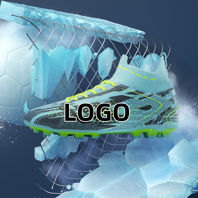 SX Factory Customize Men Cleats Football Boots High Top Soccer Shoes Sneakers Turf Outdoor White Sports Shoes Soccer Boots Men's