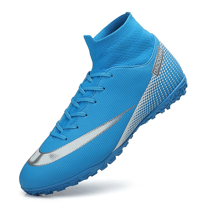 Factory OEM High Ankle Soccer Boots Sports Shoes for Men Football Boots Quality Cheap Outdoor PU Rubber Soccer Shoes Size 10 RTS