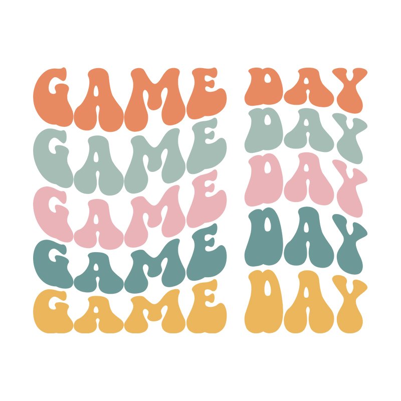 Hot Sale Printing Soccer Coffee Heat Press Transfer Iron on Game Day Vinyl Transfer Design for Shirts and Tees