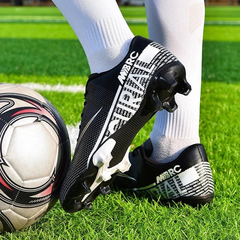 Men Soccer Shoes TF/FG LOW Ankle Football Boots Men's Sneaker Turf Soccer Cleats Outdoor Professional Futsal Footwear EUR35-45