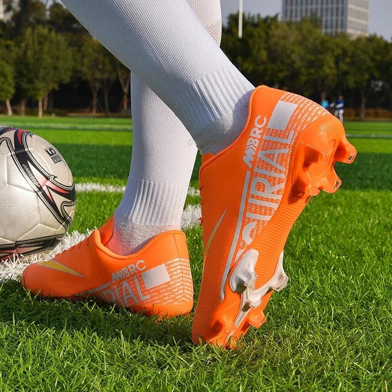 Men Soccer Shoes TF/FG LOW Ankle Football Boots Men's Sneaker Turf Soccer Cleats Outdoor Professional Futsal Footwear EUR35-45