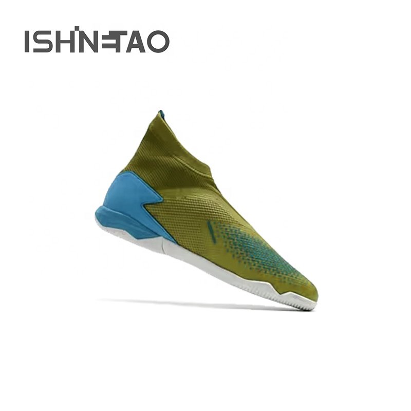 High Quality Soccer Sneakers Unisex Flying Knit Upper IC High Top Football Boots Wholesale Outdoor Men Soccer Cleats Shoes