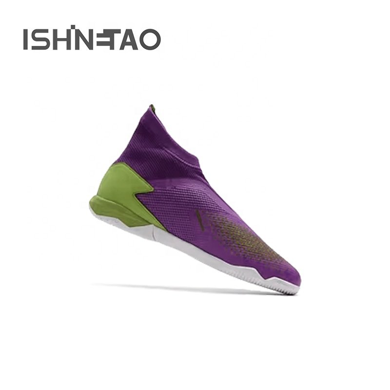 High Quality Soccer Sneakers Unisex Flying Knit Upper IC High Top Football Boots Wholesale Outdoor Men Soccer Cleats Shoes