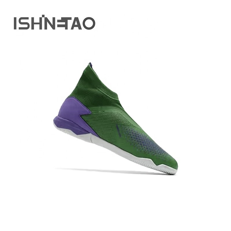 High Quality Soccer Sneakers Unisex Flying Knit Upper IC High Top Football Boots Wholesale Outdoor Men Soccer Cleats Shoes