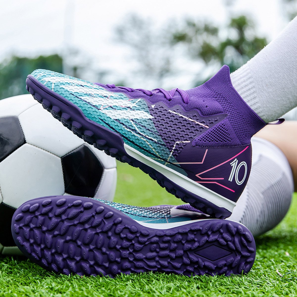 Unisex Professional Training Football Soccer Cleats Quick-Dry Breathable Design for All Seasons-Summer Winter Spring Autumn