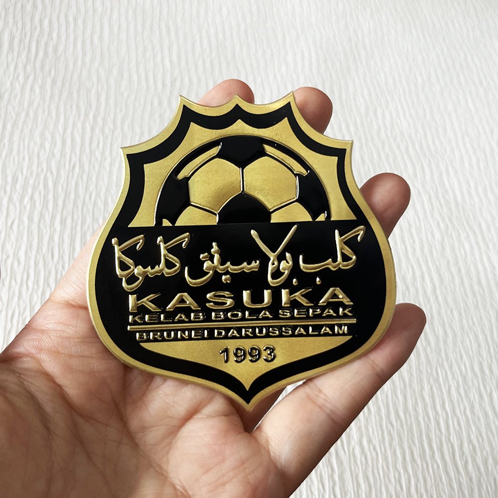Custom Jersey TPU Badge 3D Flexstyle Soccer Patch Logo Metallic Embossed Flex Metflex Labels Silicone TPU Heat Transfer Patch