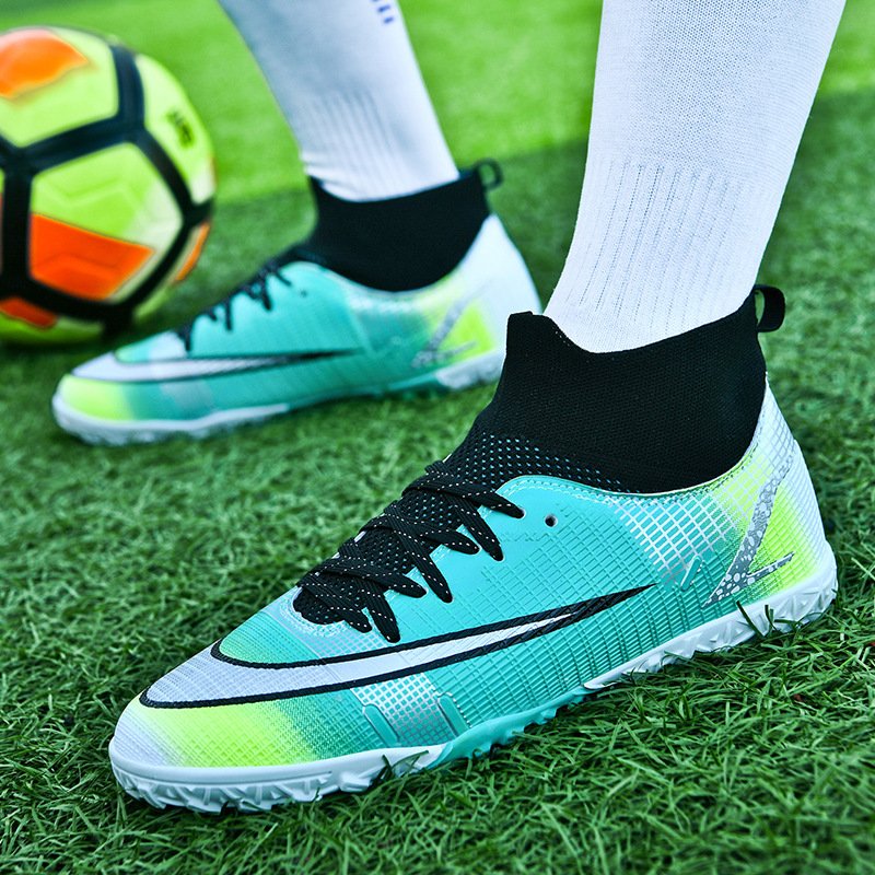 High-quality men's high-top rubber stud training soles sports shoes men football soccer