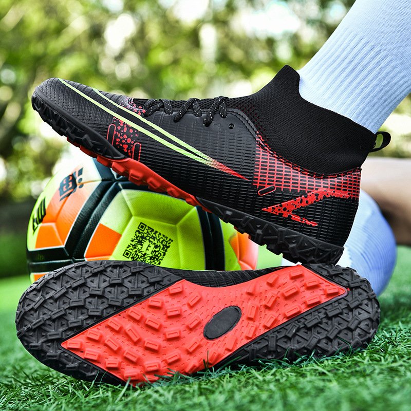 High-quality men's high-top rubber stud training soles sports shoes men football soccer