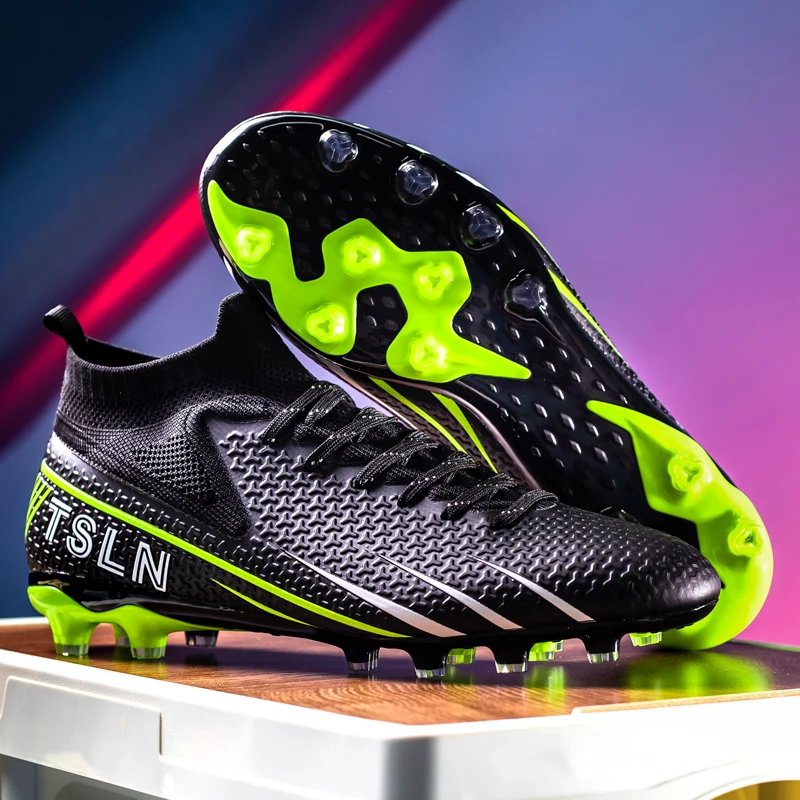 Men Football Boot Turf Training Futsal Hall Soccer Shoes Outdoor Non-slip Children Football Boots for Kids Sneakers