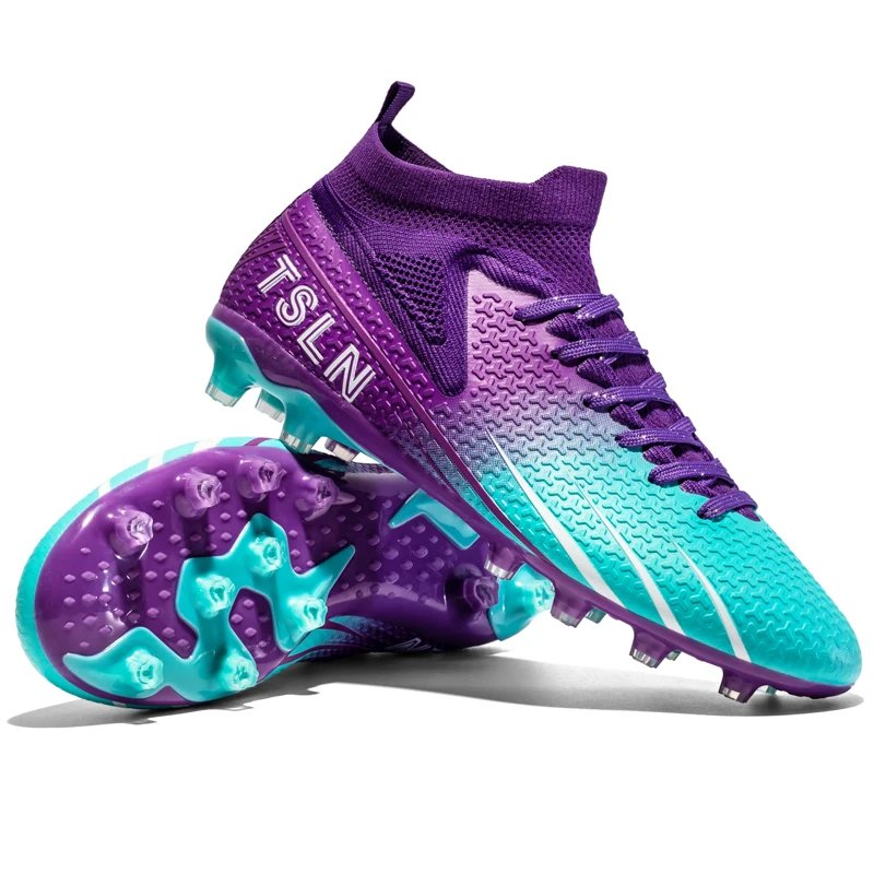 Men Football Boot Turf Training Futsal Hall Soccer Shoes Outdoor Non-slip Children Football Boots for Kids Sneakers
