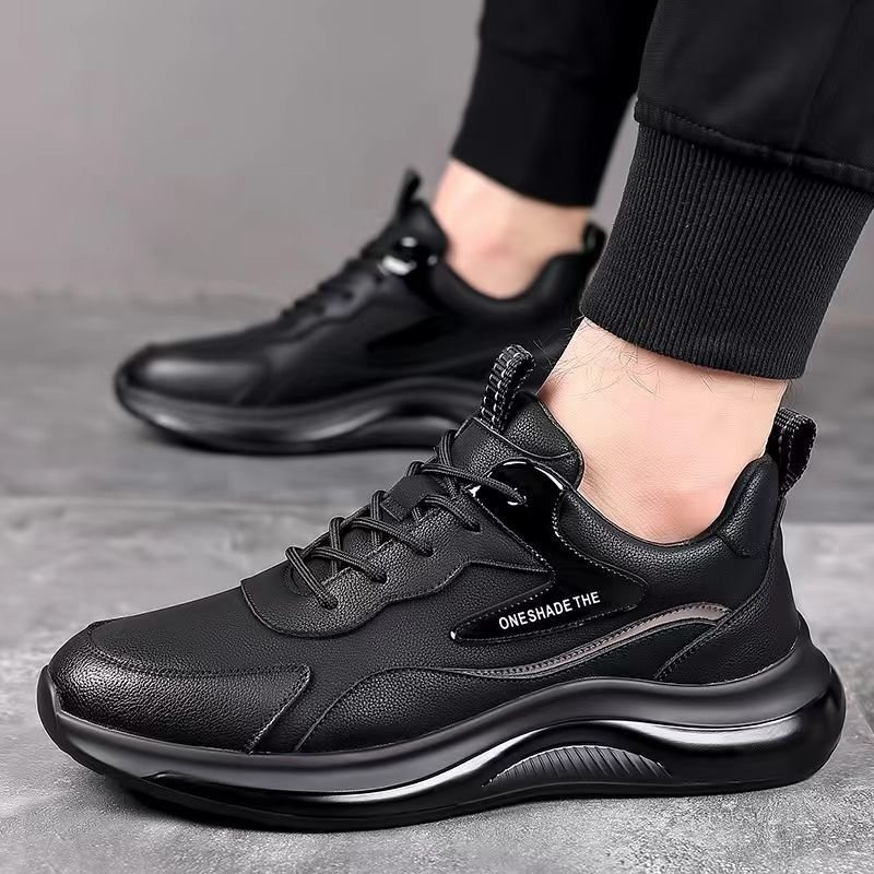 2024 autumn new men's fashion casual sports shoes soft sole increase sports skateboard shoes lace-up walking shoes