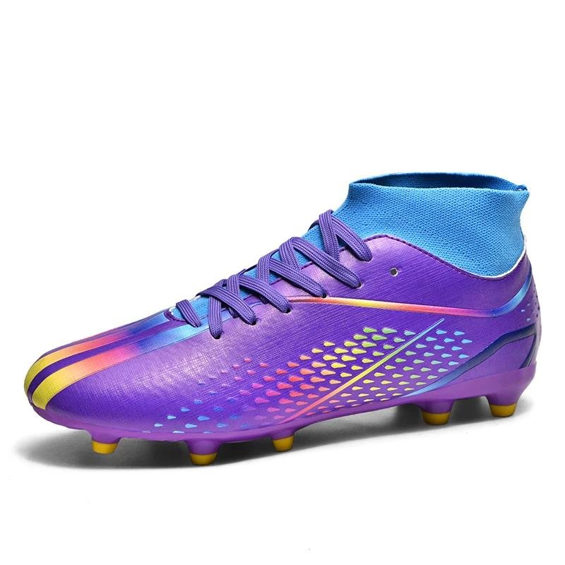 New Arrival Men's Football Boots High-Top Soccer Shoes Teenagers Anti-Slip Grass Training Soccer Cleats FG Boots Size 36-45