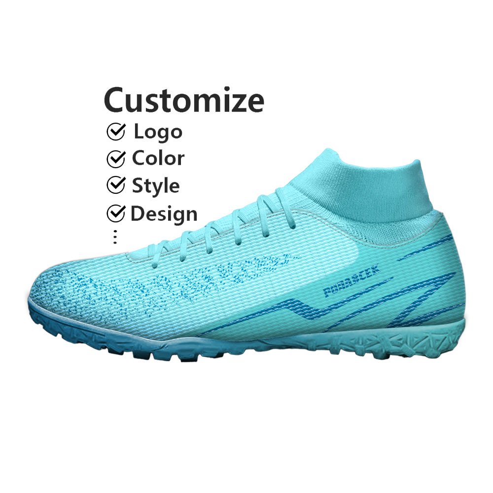 Factory Custom Leather Breathable Training Soccer Shoes Synthetic Leather Fashion Football Boots For Men