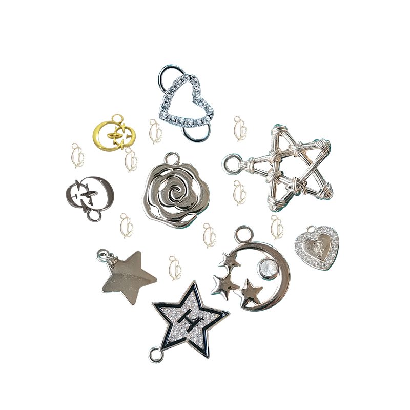 customize metal zinc alloy diy charm shoe football soccer shoes charms horseshoe enamel bow flower hole charm in the middle