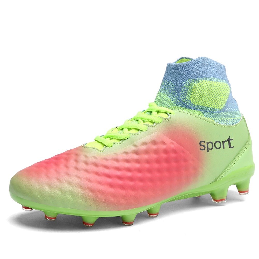 Latest Design Lightweight Boots Fashionable Sneakers Casual Sport Soccer Shoes EVA PU Rubber Cr7 Football Shoes Mesh Refundeable