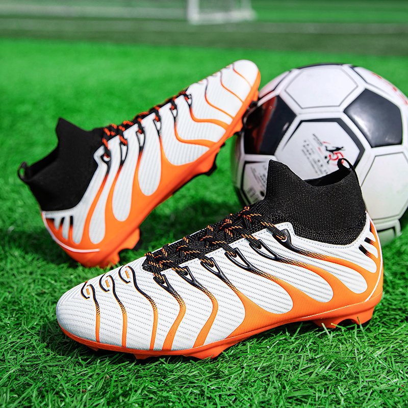 2024 New High quality Sports Fashion Sneakers Anti slip FG High top Breathable Brand Men's Women's Soccer Football shoes