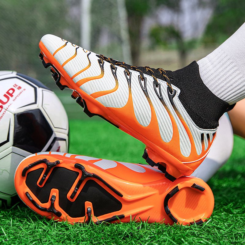 2024 New High quality Sports Fashion Sneakers Anti slip FG High top Breathable Brand Men's Women's Soccer Football shoes