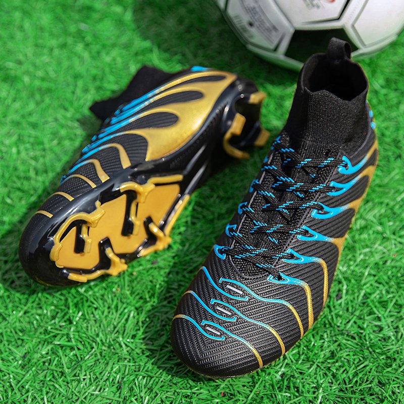 2024 New High quality Sports Fashion Sneakers Anti slip FG High top Breathable Brand Men's Women's Soccer Football shoes