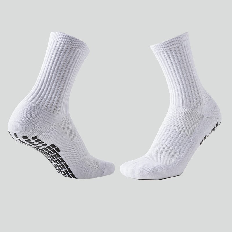 Jingwen OEM Anti Slip Soccer Grip Football Crew Sports Socks