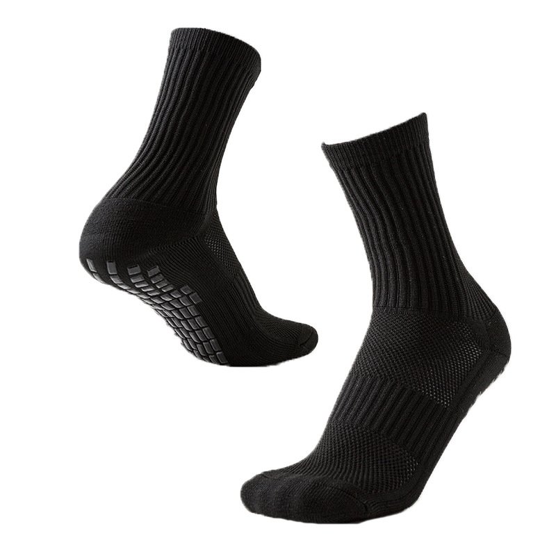 Jingwen OEM Anti Slip Soccer Grip Football Crew Sports Socks