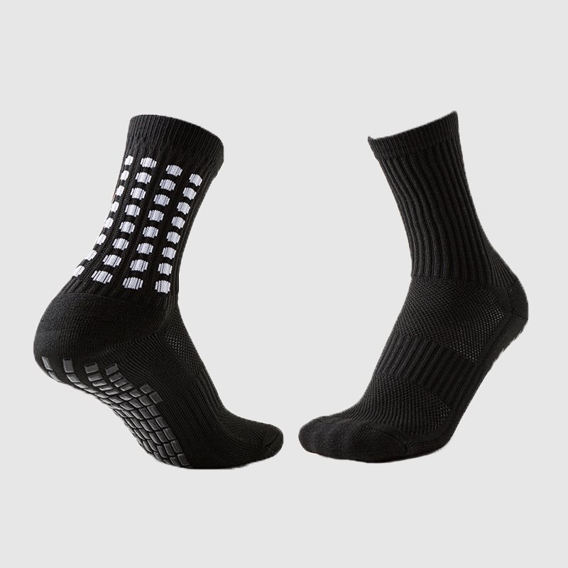 Jingwen OEM Anti Slip Soccer Grip Football Crew Sports Socks