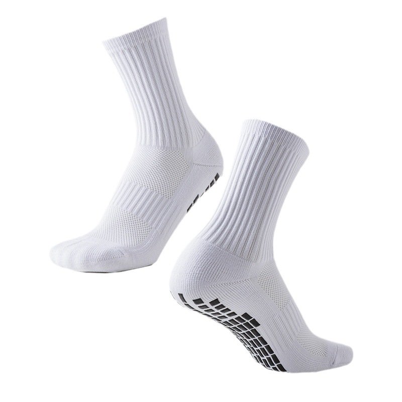 Jingwen OEM Anti Slip Soccer Grip Football Crew Sports Socks