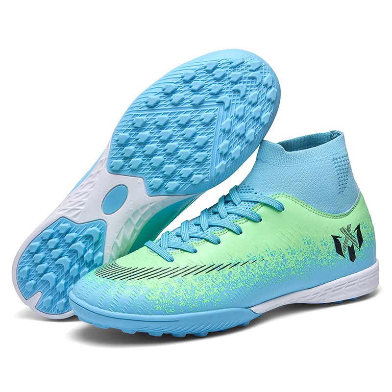 Studless Youth and Adult Outdoor Sports Soccer Shoes Breathable Sports Shoes for Youth on Artificial Turf All-Season Wearable