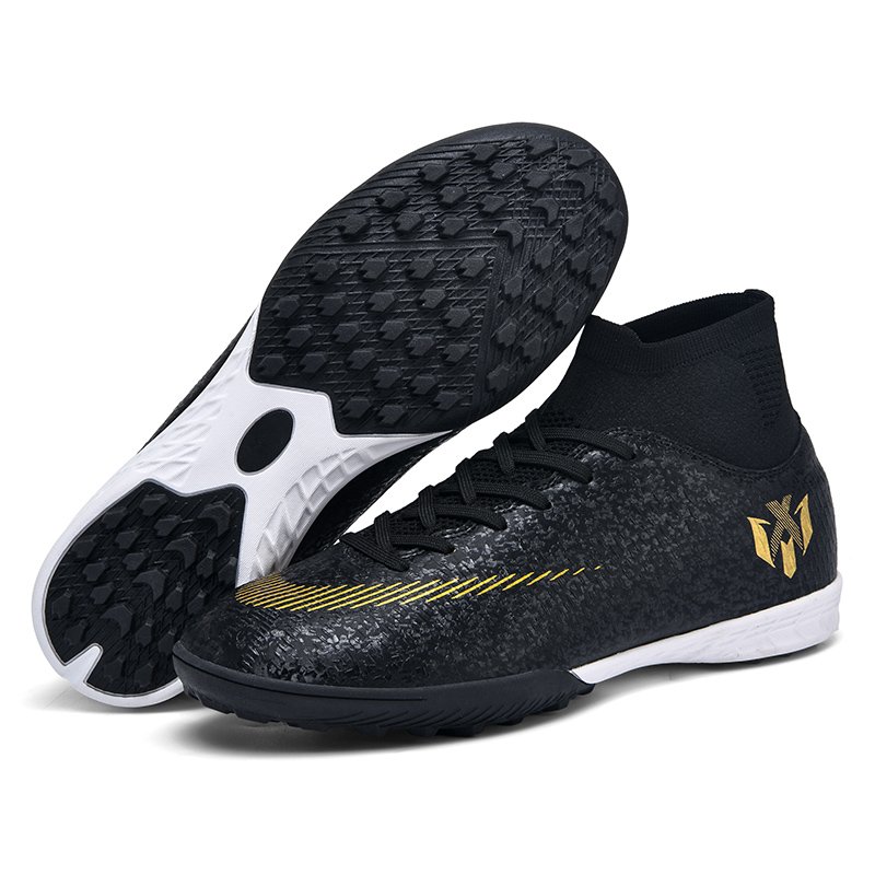 Studless Youth and Adult Outdoor Sports Soccer Shoes Breathable Sports Shoes for Youth on Artificial Turf All-Season Wearable