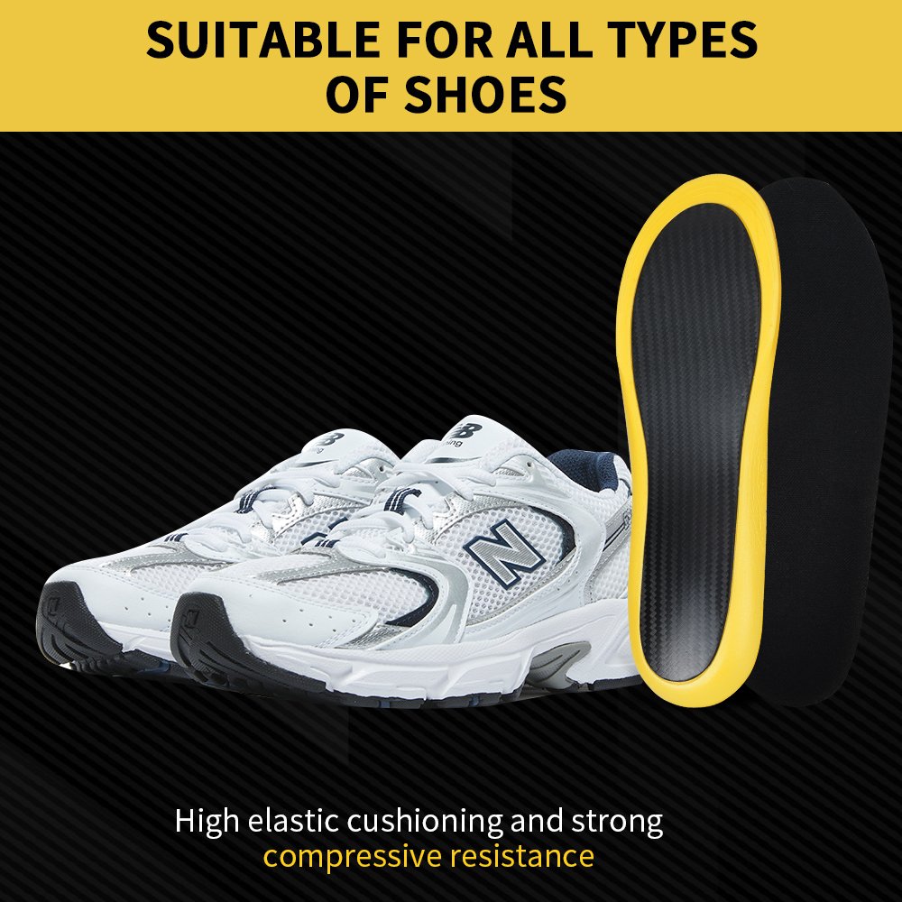 S-King Performance Insoles Carbon Fiber Shock Absorbing Sport Running Soccer Shoe Insoles