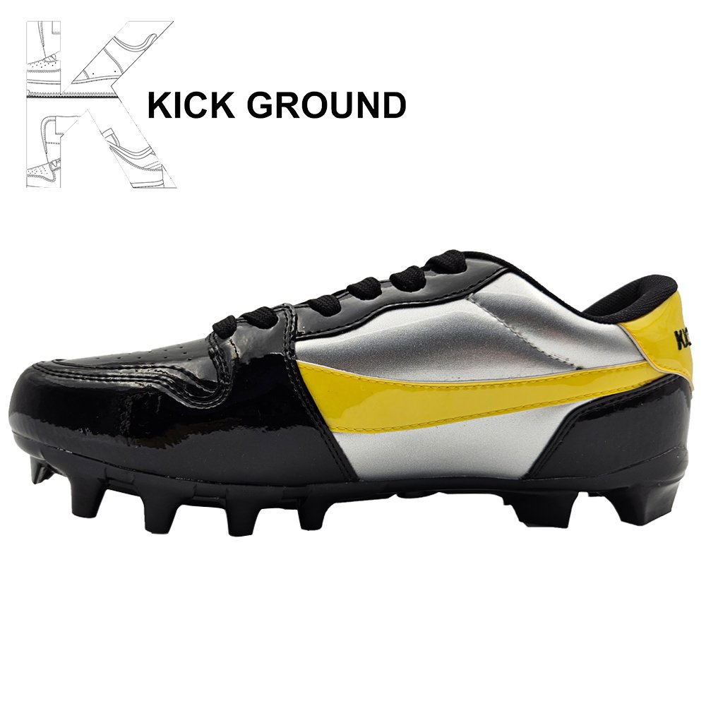 KICK GROUND Custom Top Quality High Ankle Boy's Cleats Training Sports Shoes Football Cleats Boots Soccer Shoes