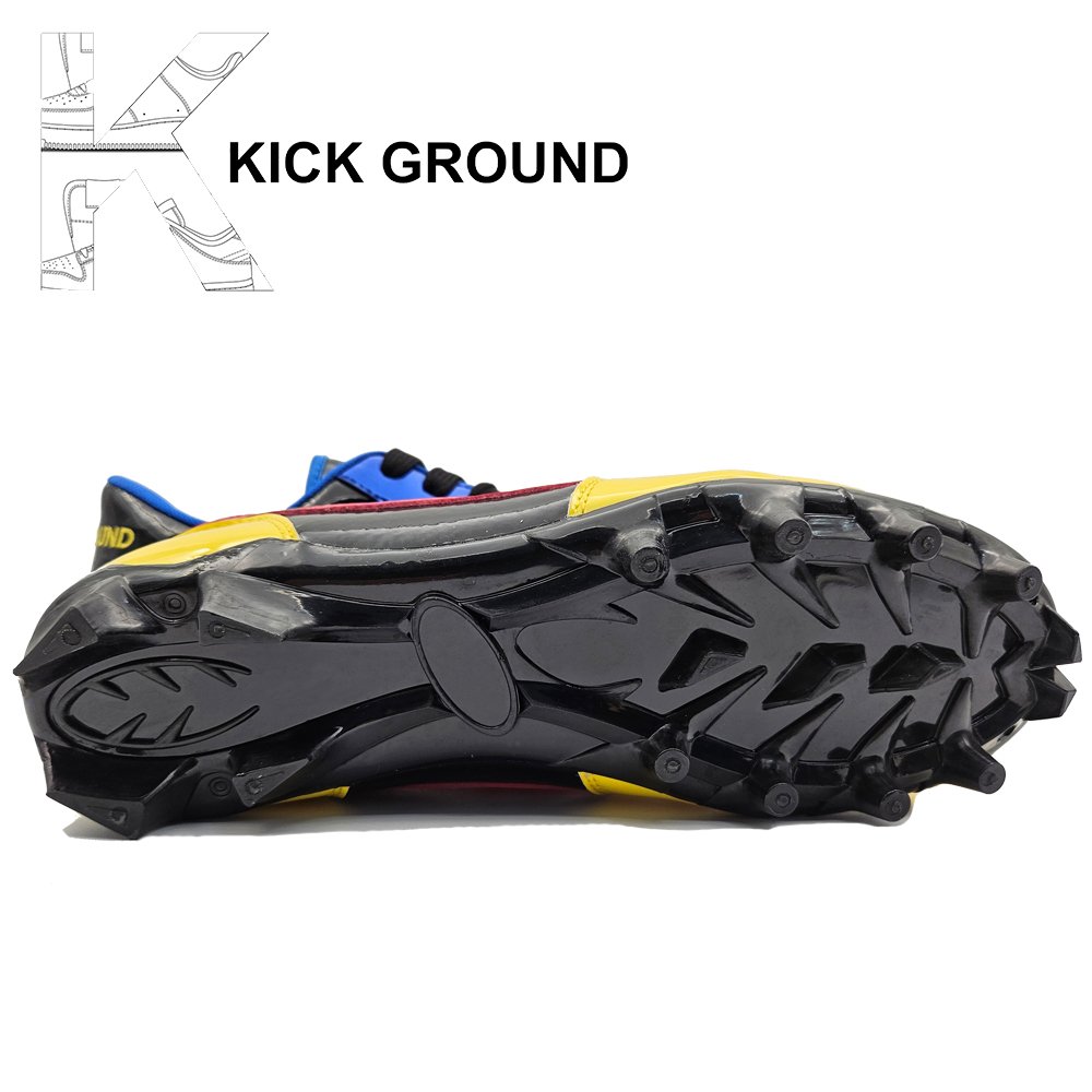 KICK GROUND Custom Top Quality High Ankle Boy's Cleats Training Sports Shoes Football Cleats Boots Soccer Shoes