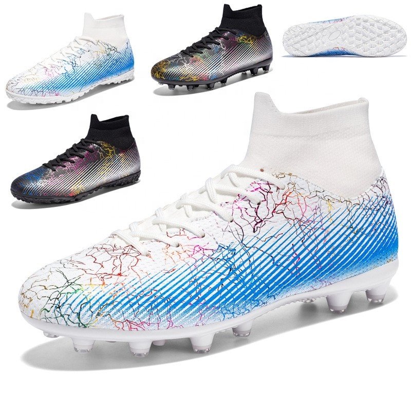 Big Size EU 47 US 13 Football Shoes For Men Custom OEM Wholesale Child Little Kid or Boy Socks Soccer Boots