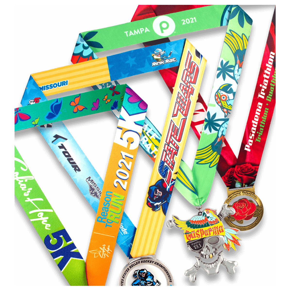 U-meking Custom Medals Sport Medal Gold Race Blank Zinc Alloy Custom Metal 3D Award Marathon Running with Ribbon for Sports