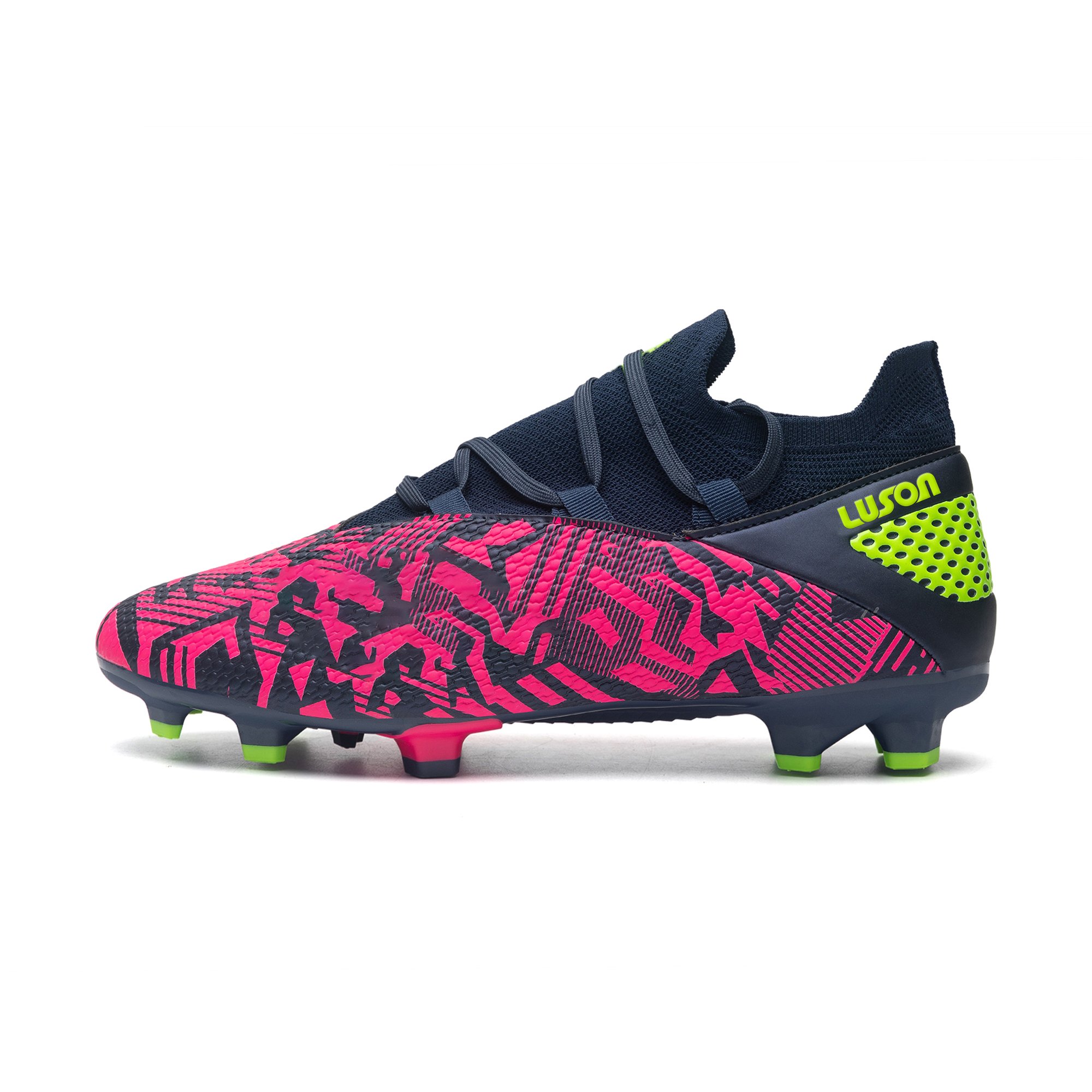 Luson Hot Sale FG Soccer Shoes Teenagers Men Grade High Ankle Football Boots Sport Training Playing Football Factory Wholesale