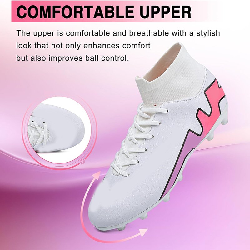 Breathable Comfortable Mens Soccer Cleats Womens Football Cleats Outdoor Indoor Football Boots Adult Youth Soccer Shoes