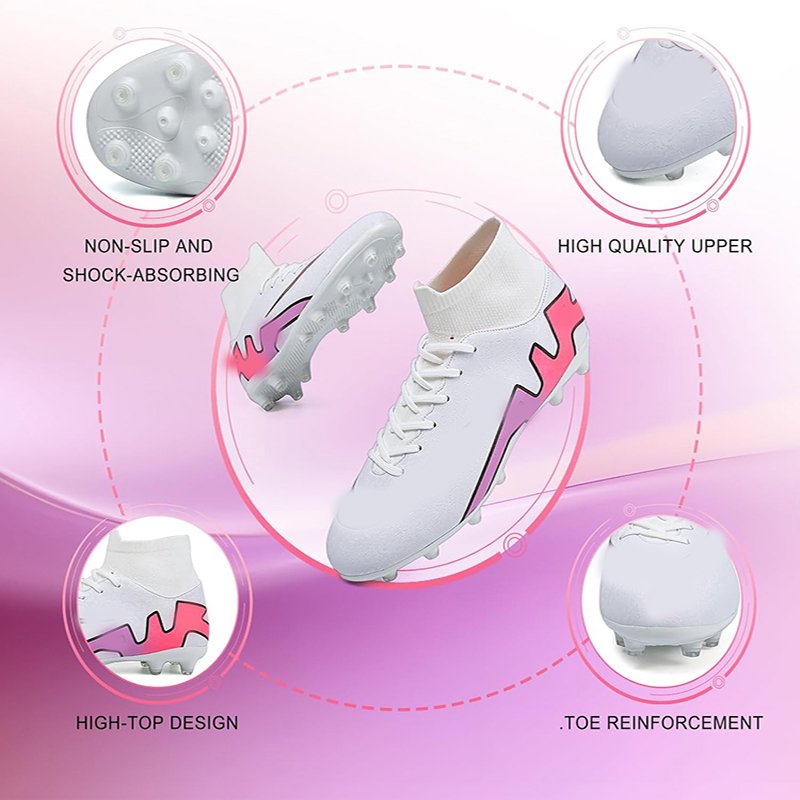 Breathable Comfortable Mens Soccer Cleats Womens Football Cleats Outdoor Indoor Football Boots Adult Youth Soccer Shoes