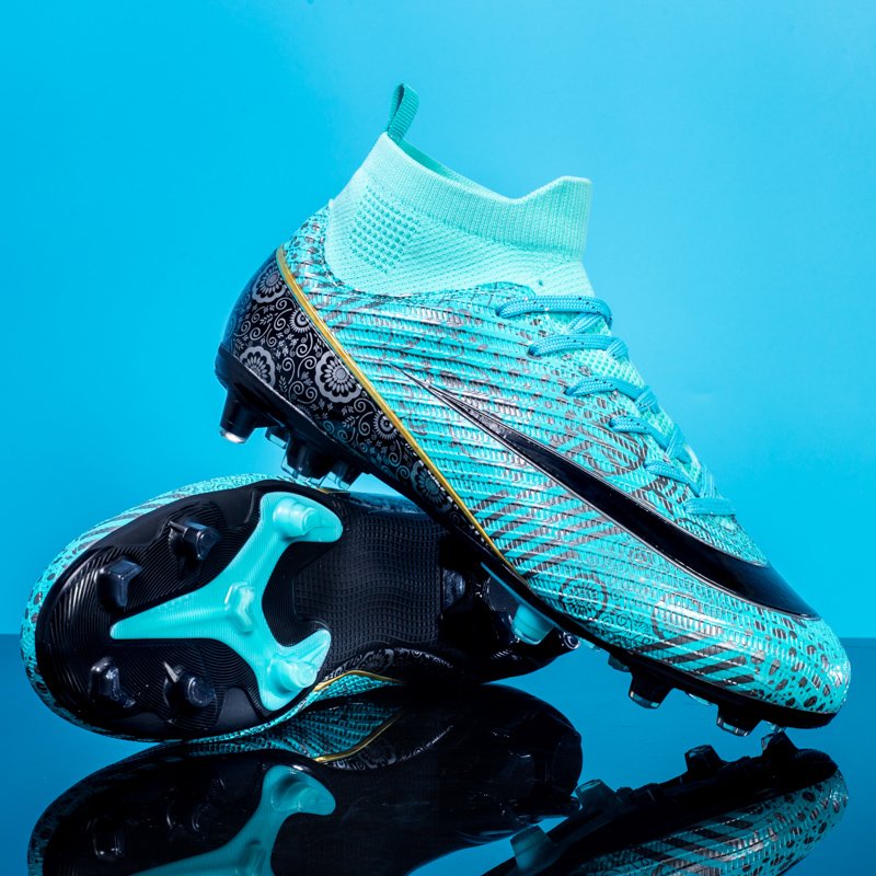 Top quality football shoes men's and women's spike TF artificial grass spike student training shoe