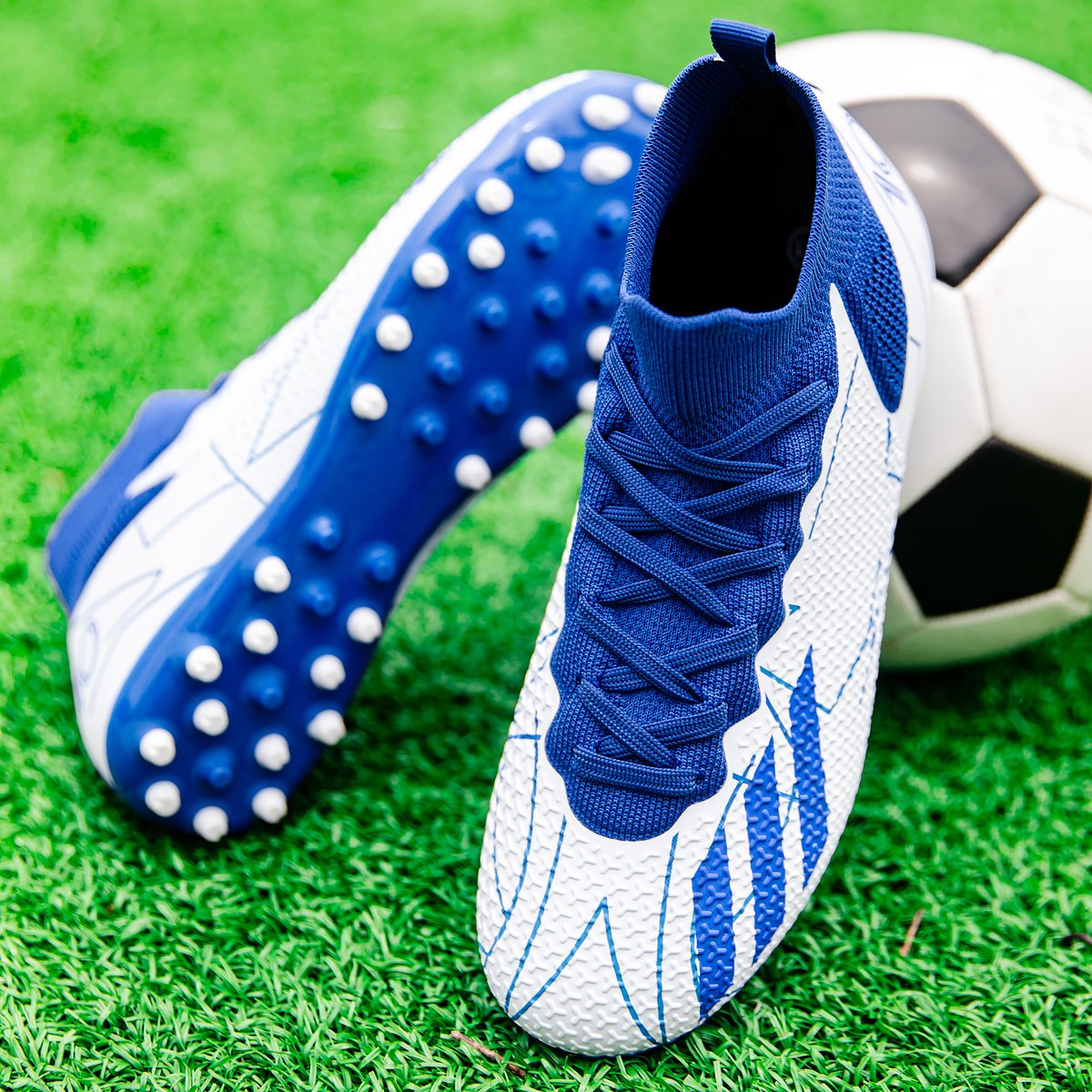Ultra-Grip High-Top Design Men's Prodigy Football Cleats High Quality Flexible Aggressive Spikes for Soccer