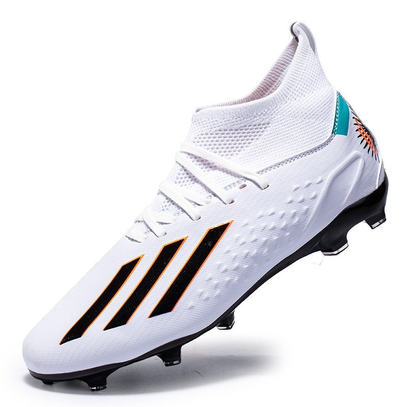 2024 New Arrival High-Top Professional Training Soccer Shoes for Kids Long Spikes Cross-Border Lawn Football Plus Size for Kids